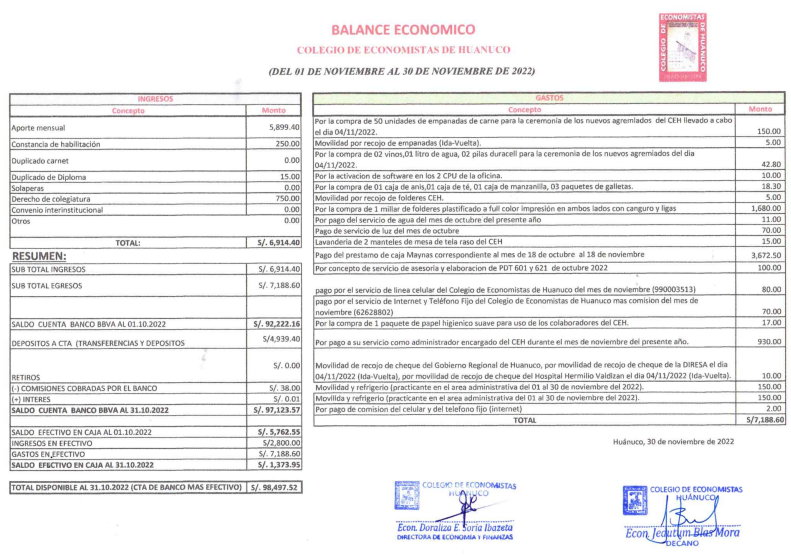 Rendición de cuentas 2023 - Noviembre